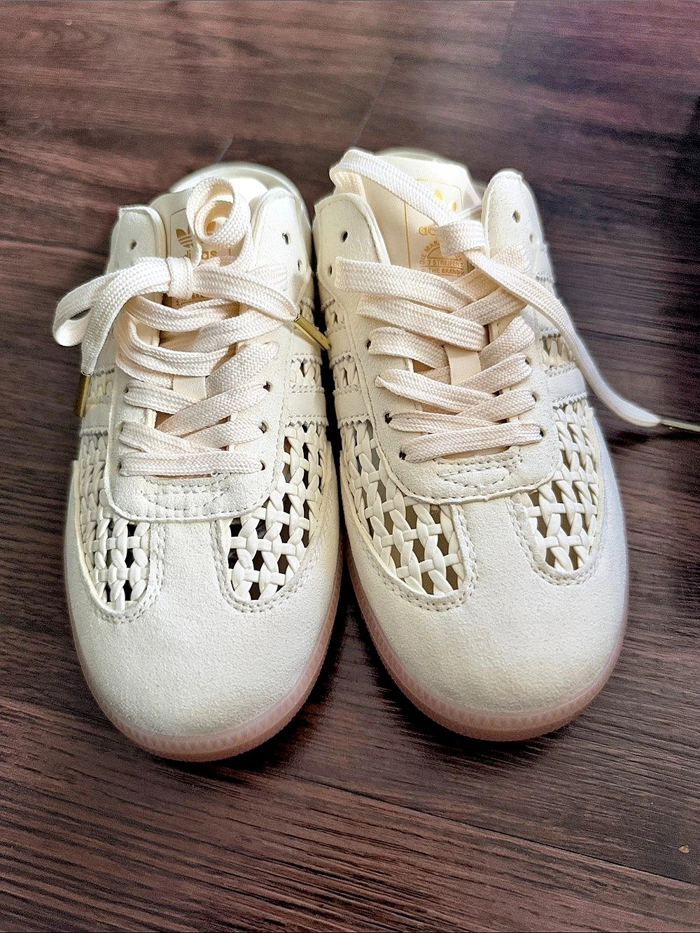 adidas Handball Spezial Cream & Pink Sneakers Like New